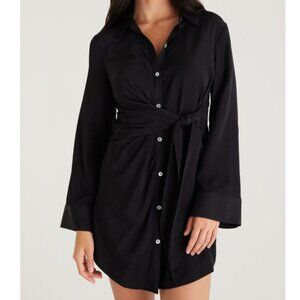 DALLON CUPRO MINI DRESS, BLACK